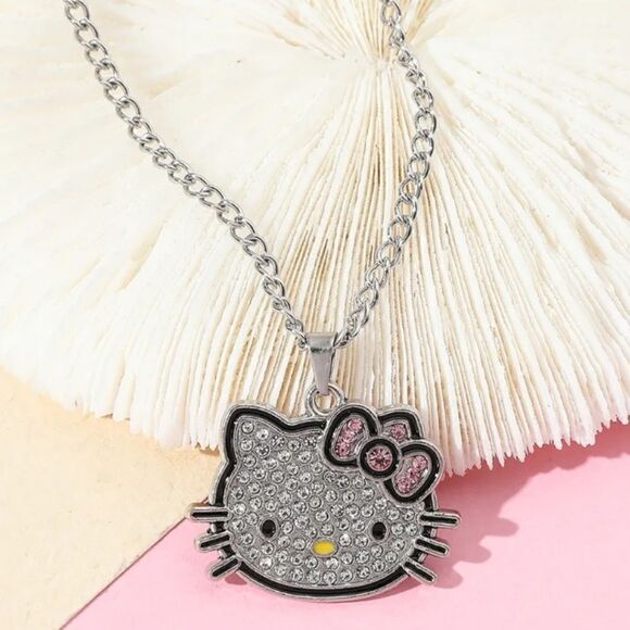 Silver Hello Kitty Necklace & Bracelet Set - Picture 3 of 8
